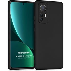 Microsonic Xiaomi Mi 12 Matte Silicone Siyah Kılıf