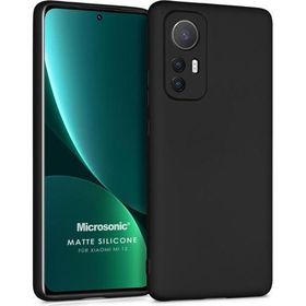 Microsonic Xiaomi Mi 12 Matte Silicone Siyah Kılıf