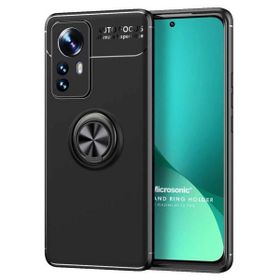 Microsonic Xiaomi Mi 12 Pro Kickstand Ring Holder Siyah Kılıf