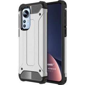 Microsonic Xiaomi Mi 12 Rugged Armor Gümüş Kılıf