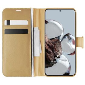 Microsonic Xiaomi Mi 12T Pro Delux Leather Wallet Gold Kılıf