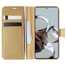 Microsonic Xiaomi Mi 12T Pro Delux Leather Wallet Gold Kılıf