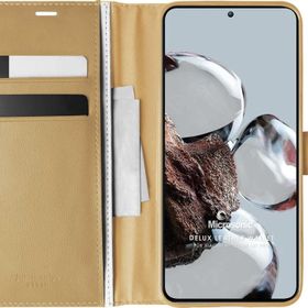 Microsonic Xiaomi Mi 12T Pro Delux Leather Wallet Gold Kılıf