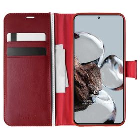 Microsonic Xiaomi Mi 12T Pro Delux Leather Wallet Kırmızı Kılıf