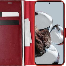 Microsonic Xiaomi Mi 12T Pro Delux Leather Wallet Kırmızı Kılıf