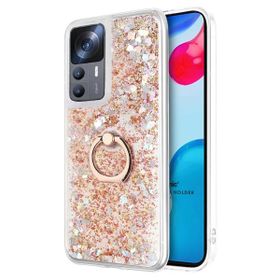 Microsonic Xiaomi Mi 12T Pro Glitter Liquid Holder Gold Kılıf