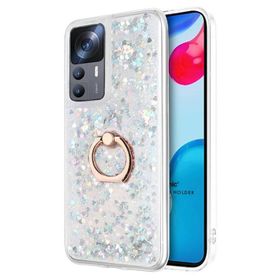 Microsonic Xiaomi Mi 12T Pro Glitter Liquid Holder Gümüş Kılıf