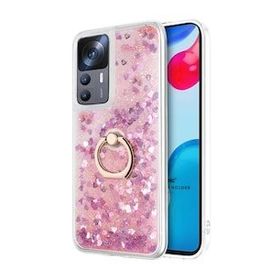 Microsonic Xiaomi Mi 12T Pro Glitter Liquid Holder Pembe Kılıf
