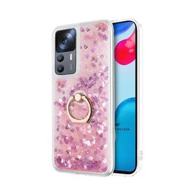 Microsonic Xiaomi Mi 12T Pro Glitter Liquid Holder Pembe Kılıf