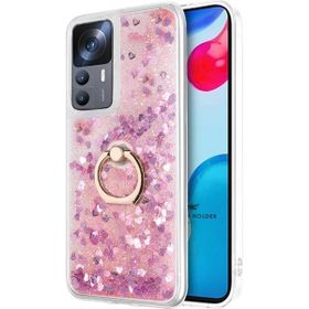 Microsonic Xiaomi Mi 12T Pro Glitter Liquid Holder Pembe Kılıf