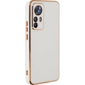 Microsonic Xiaomi Mi 12T Pro Olive Plated Beyaz Kılıf