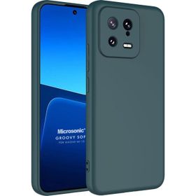Microsonic Xiaomi Mi 13 Groovy Soft Koyu Yeşil Kılıf