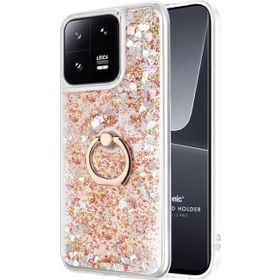Microsonic Xiaomi Mi 13 Pro Glitter Liquid Holder Gold Kılıf