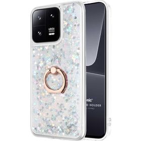 Microsonic Xiaomi Mi 13 Pro Glitter Liquid Holder Gümüş Kılıf