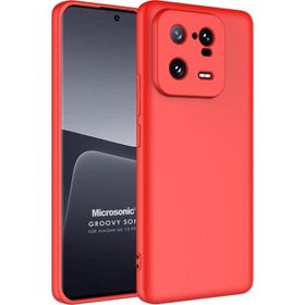 Microsonic Xiaomi Mi 13 Pro Groovy Soft Kırmızı Kılıf
