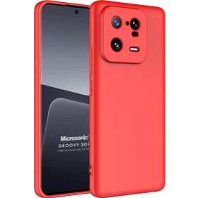 Microsonic Xiaomi Mi 13 Pro Groovy Soft Kırmızı Kılıf