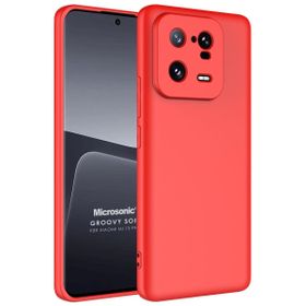 Microsonic Xiaomi Mi 13 Pro Groovy Soft Kırmızı Kılıf
