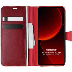 Microsonic Xiaomi Mi 13T Pro Delux Leather Wallet Cep Telefonu Kılıfı