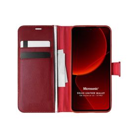 Microsonic Xiaomi Mi 13T Pro Delux Leather Wallet Cep Telefonu Kılıfı