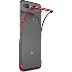 Microsonic Xiaomi Mi 8 Lite Skyfall Transparent Clear Kırmızı Kılıf