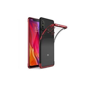 Microsonic Xiaomi Mi 8 Lite Skyfall Transparent Clear Kırmızı Kılıf