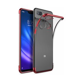 Microsonic Xiaomi Mi 8 Lite Skyfall Transparent Clear Kırmızı Kılıf