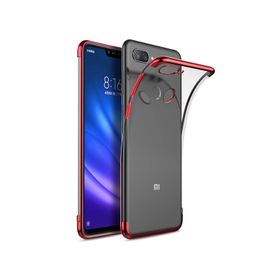 Microsonic Xiaomi Mi 8 Lite Skyfall Transparent Clear Kırmızı Kılıf