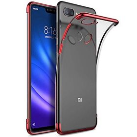 Microsonic Xiaomi Mi 8 Lite Skyfall Transparent Clear Kırmızı Kılıf