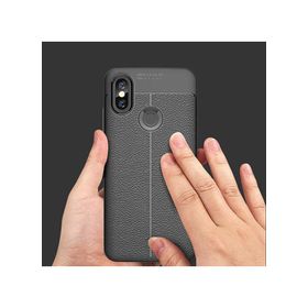 Microsonic Xiaomi Mi 8 Se Deri Dokulu Silikon Kırmızı Kılıf