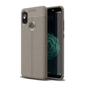 Microsonic Xiaomi Mi 8 Se Deri Dokulu Silikon Lacivert Kılıf