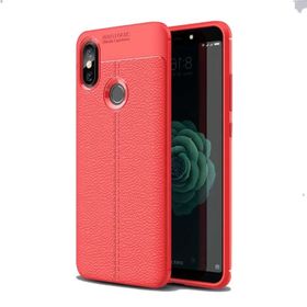 Microsonic Xiaomi Mi 8 Se Deri Dokulu Silikon Lacivert Kılıf
