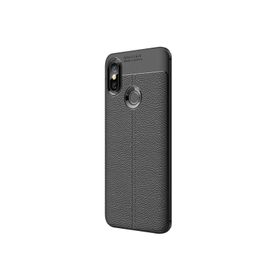 Microsonic Xiaomi Mi 8 Se Deri Dokulu Silikon Siyah Kılıf