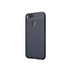 Microsonic Xiaomi Mi A1 Deri Dokulu Silikon Lacivert Cep Telefonu Kılıfı
