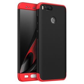 Microsonic Xiaomi Mi A1 Double Dip 360 Protective Siyah Kırmızı Kılıf