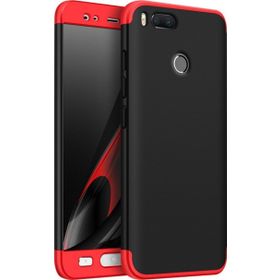 Microsonic Xiaomi Mi A1 Double Dip 360 Protective Siyah Kırmızı Kılıf
