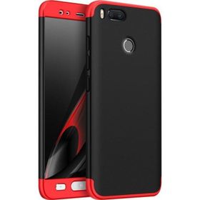 Microsonic Xiaomi Mi A1 Double Dip 360 Protective Siyah Kırmızı Kılıf