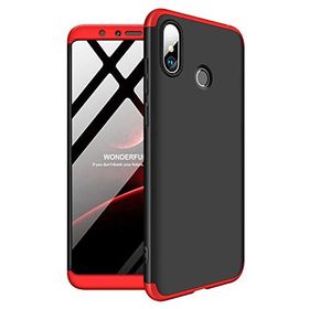 Microsonic Xiaomi Mi A2 Double Dip 360 Protective Siyah Kırmızı Kılıf
