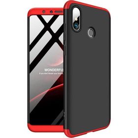 Microsonic Xiaomi Mi A2 Double Dip 360 Protective Siyah Kırmızı Kılıf