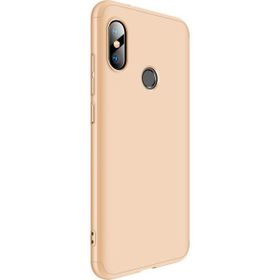 Microsonic Xiaomi Mi A2 Lite Double Dip 360 Protective Gold Kılıf