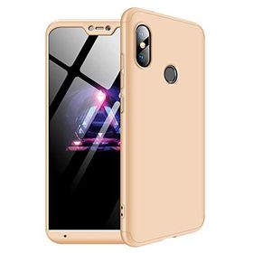 Microsonic Xiaomi Mi A2 Lite Double Dip 360 Protective Gold Kılıf
