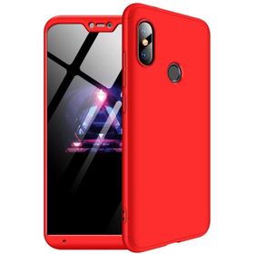 Microsonic Xiaomi Mi A2 Lite Double Dip 360 Protective Kırmızı Kılıf