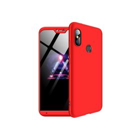 Microsonic Xiaomi Mi A2 Lite Double Dip 360 Protective Kırmızı Kılıf