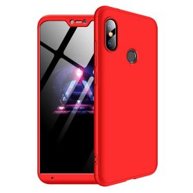 Microsonic Xiaomi Mi A2 Lite Double Dip 360 Protective Kırmızı Kılıf