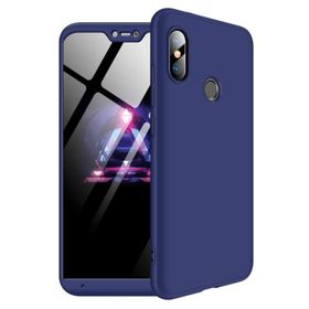Microsonic Xiaomi Mi A2 Lite Double Dip 360 Protective Lacivert Kılıf
