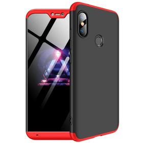 Microsonic Xiaomi Mi A2 Lite Double Dip 360 Protective Siyah-kırmızı Kılıf