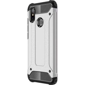 Microsonic Xiaomi Mi A2 Rugged Armor Gümüş Kılıf