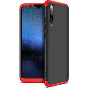Microsonic Xiaomi Mi A3 Double Dip 360 Protective Siyah Kırmızı Kılıf