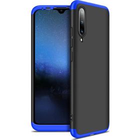 Microsonic Xiaomi Mi A3 Double Dip 360 Protective Siyah Mavi Kılıf