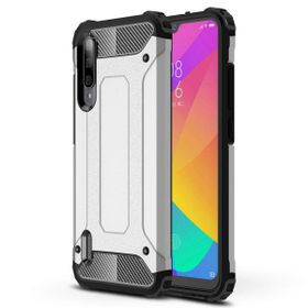 Microsonic Xiaomi Mi A3 Rugged Armor Gümüş Cep Telefonu Kılıfı