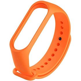 Microsonic Xiaomi Mi Band 3 / Mi Band 4 için Silikon Turuncu Kordon